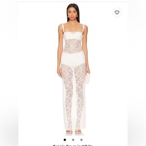 Gracia gown in white, Lovers & Friends. Size small, worn once. Great condition!